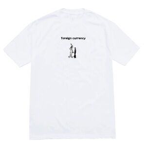 NEW Foreign Currency O-Shirt White Men Size XL Cotton Crew Neck Short Sleeve Tee